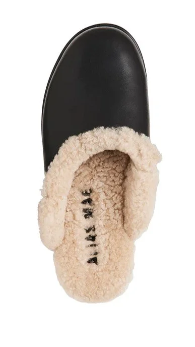 Alias Mae Ferris Slide - Black Shearling