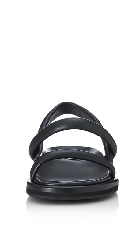 Daphne Slide - Black Leather